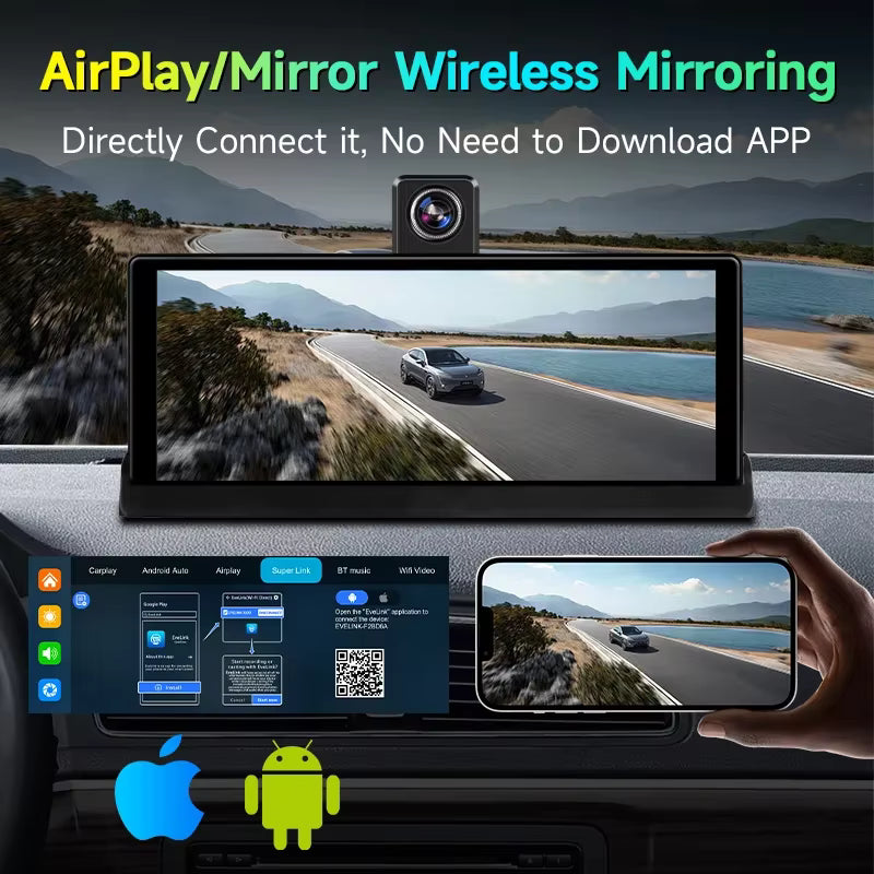 Écran CarPlay Tactile avec caméra embarquée