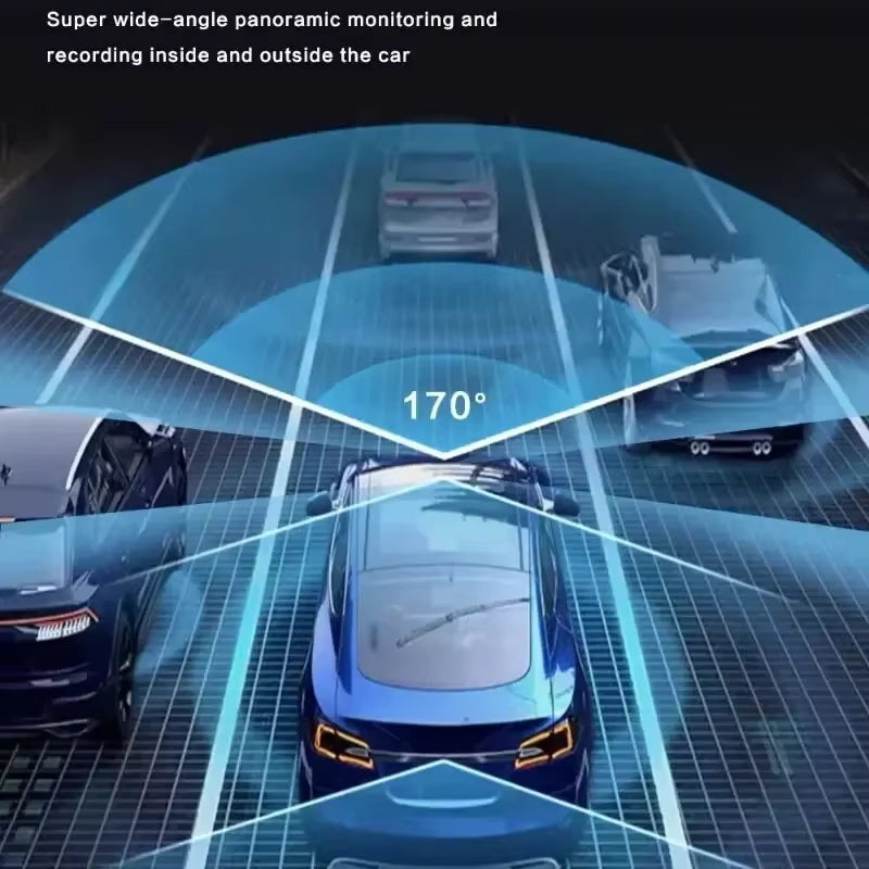 Caméra embarquée 3 voies 4K UHD avec GPS intégré – Vision Nocturne & Surveillance 24h/24