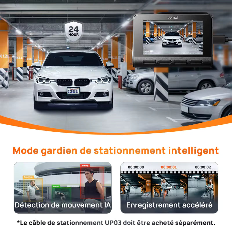 Caméra embarquée avec écran – 4K Ultra HD, GPS intégré et vision nocturne