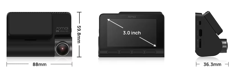 Caméra embarquée avec écran – 4K Ultra HD, GPS intégré et vision nocturne