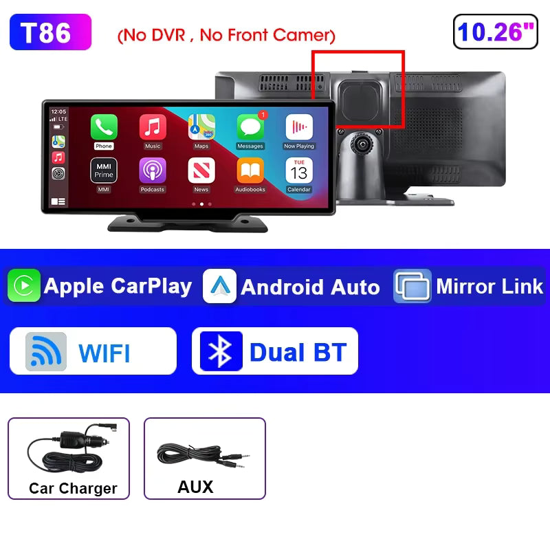 Écran CarPlay Tactile avec caméra embarquée